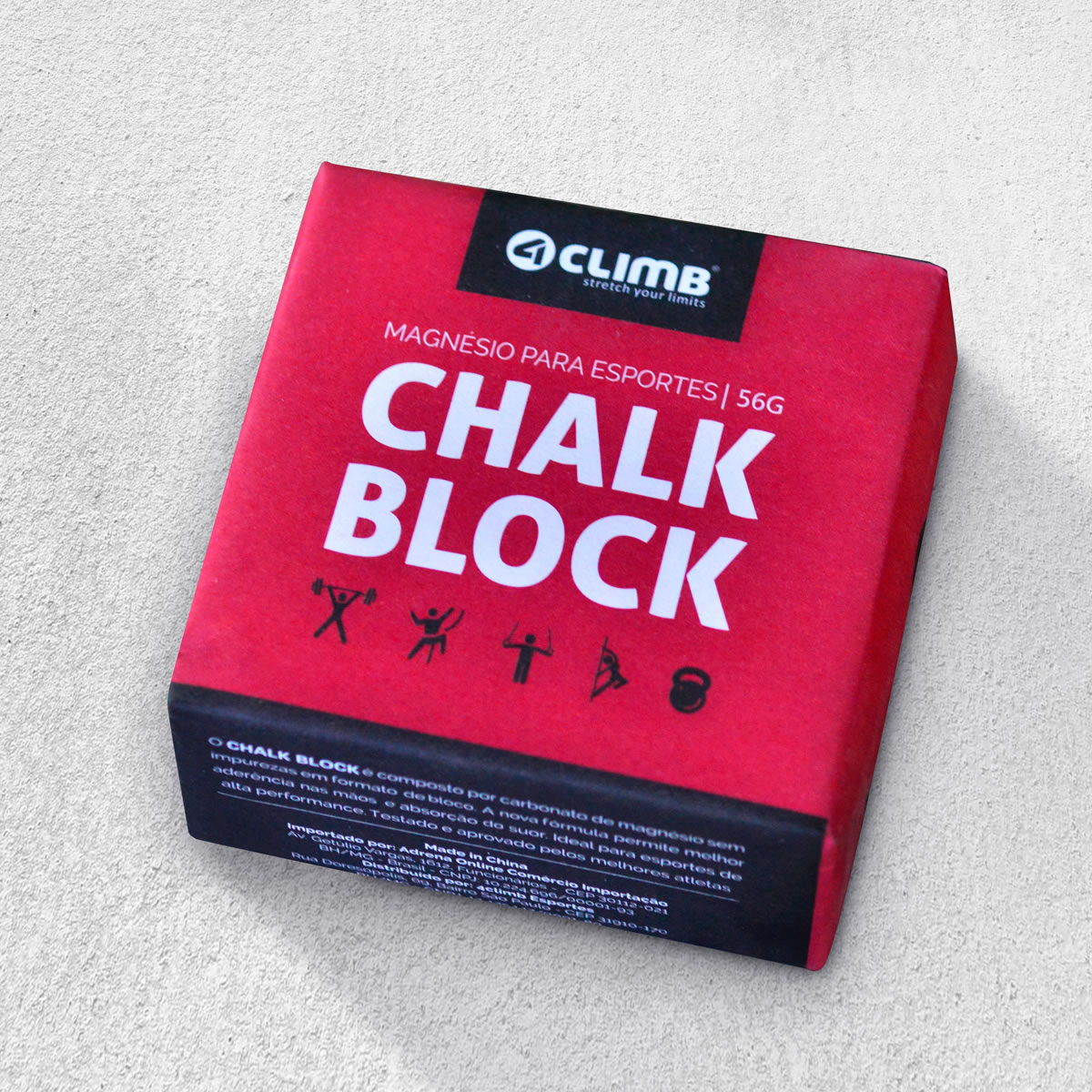 Chalk Block 56g Carbonato Magnésio Para Crossfit Pole Dance